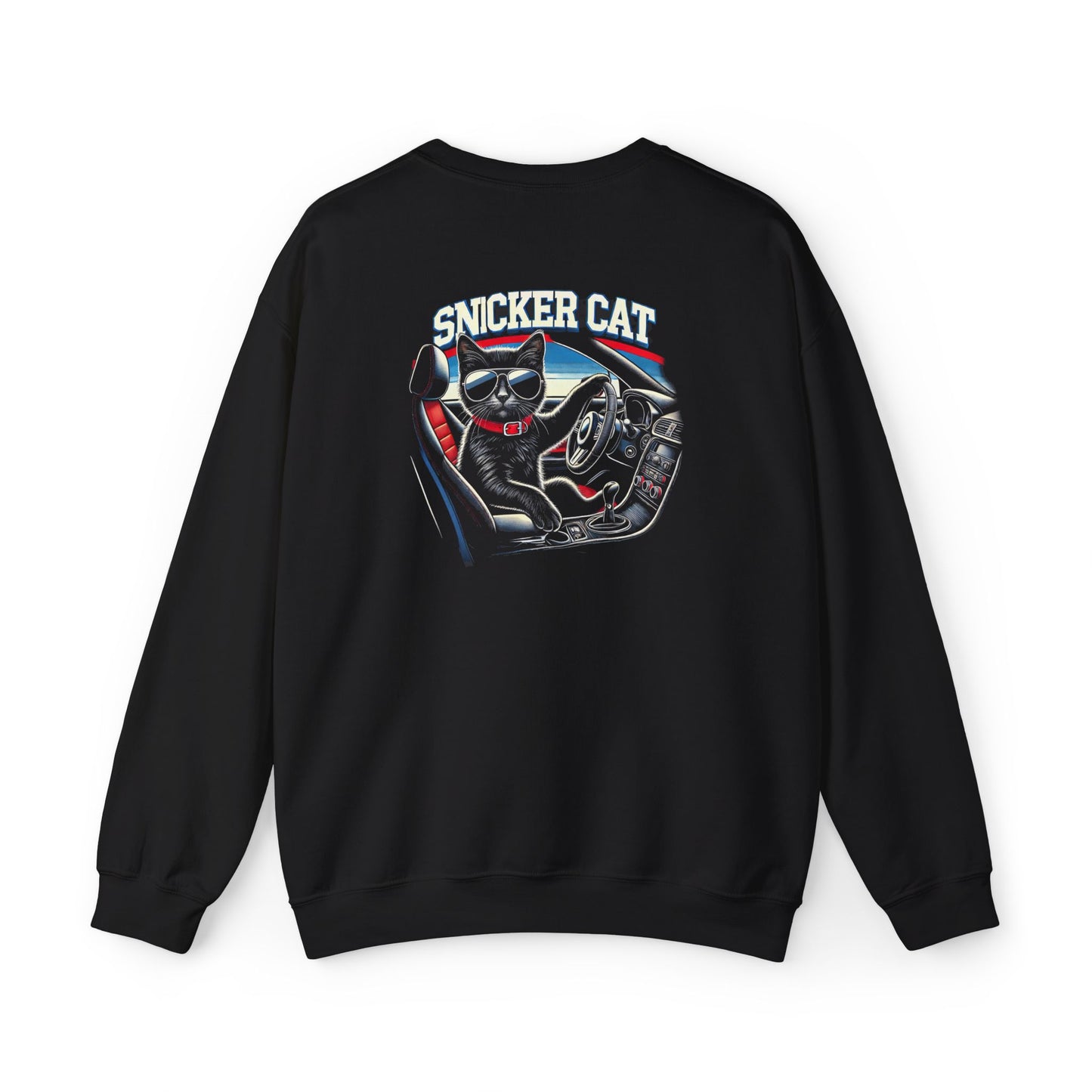 Unisex Heavy Crewneck Sweatshirt - Chill Cat Driver