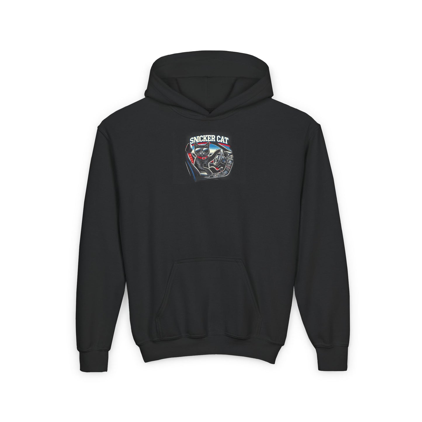 Youth Heavy Hooded Sweatshirt - Chill Cat Driver