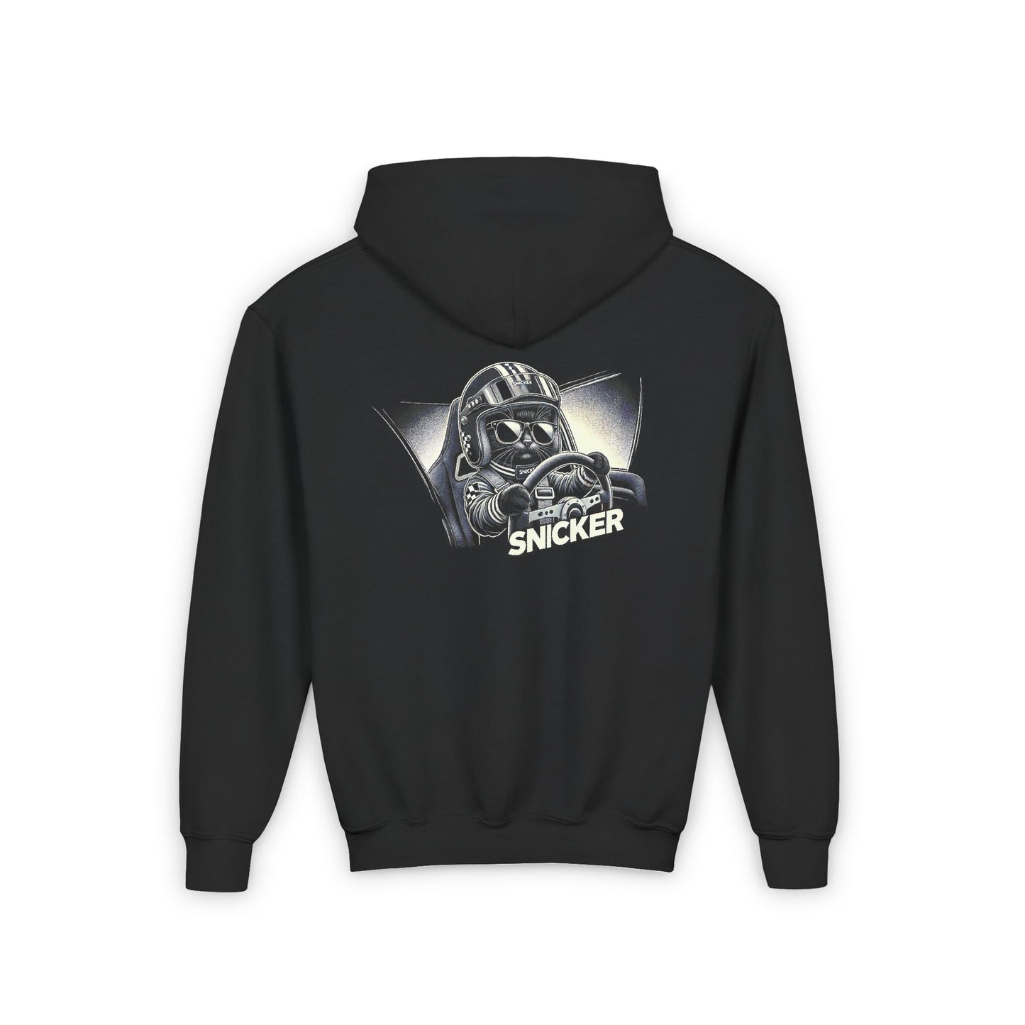 Youth Heavy Hooded Sweatshirt - Race Mode Snicker