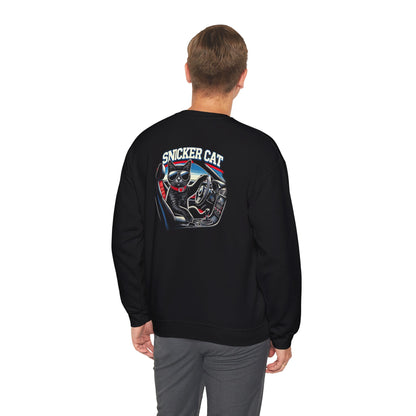 Unisex Heavy Crewneck Sweatshirt - Chill Cat Driver