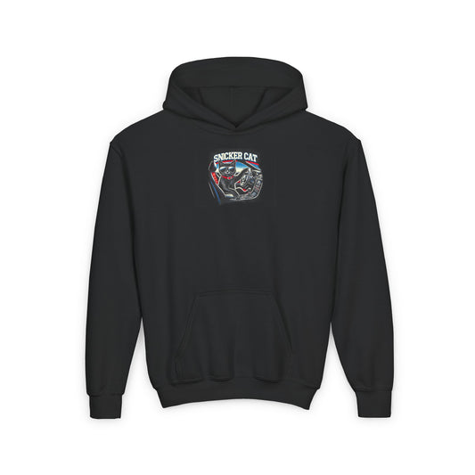 Youth Heavy Hooded Sweatshirt - Chill Cat Driver