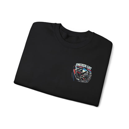 Unisex Heavy Crewneck Sweatshirt - Chill Cat Driver