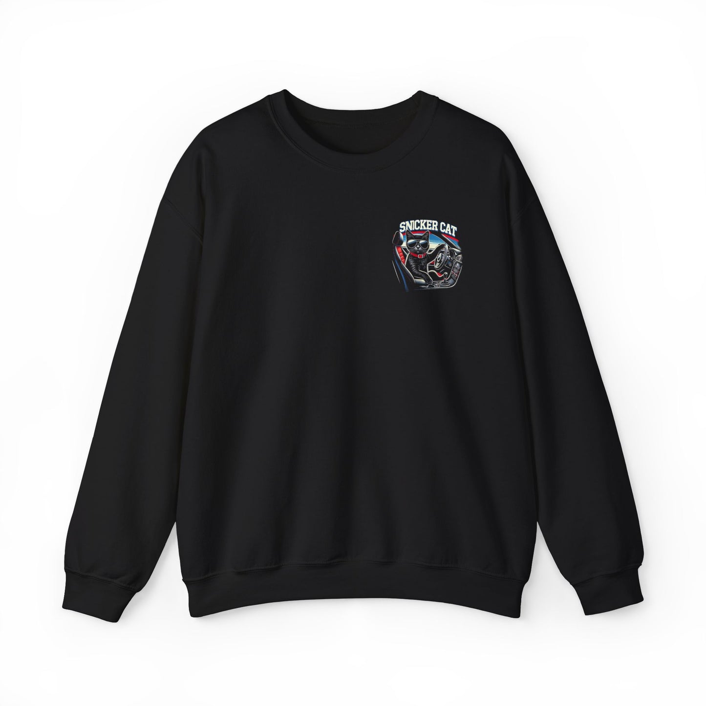 Unisex Heavy Crewneck Sweatshirt - Chill Cat Driver